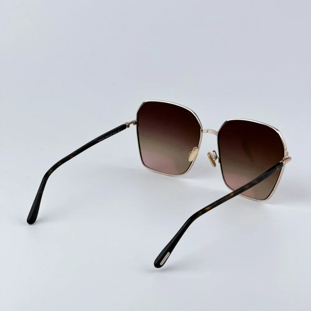 Tom Ford Women BRAND NEW Sunglasses CLAUDIA-02 Gold Havana Gradient FT0839 52F